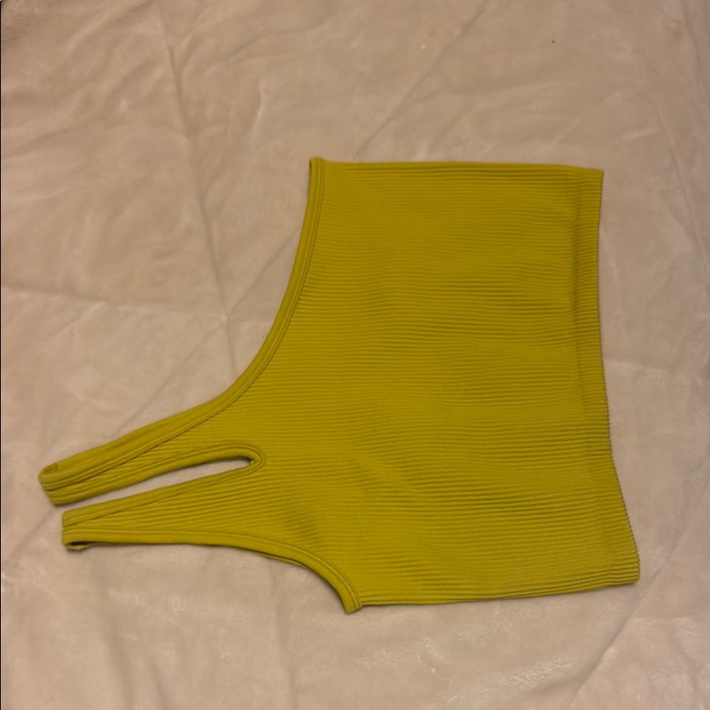 Ribbed Yellow Crop Top
